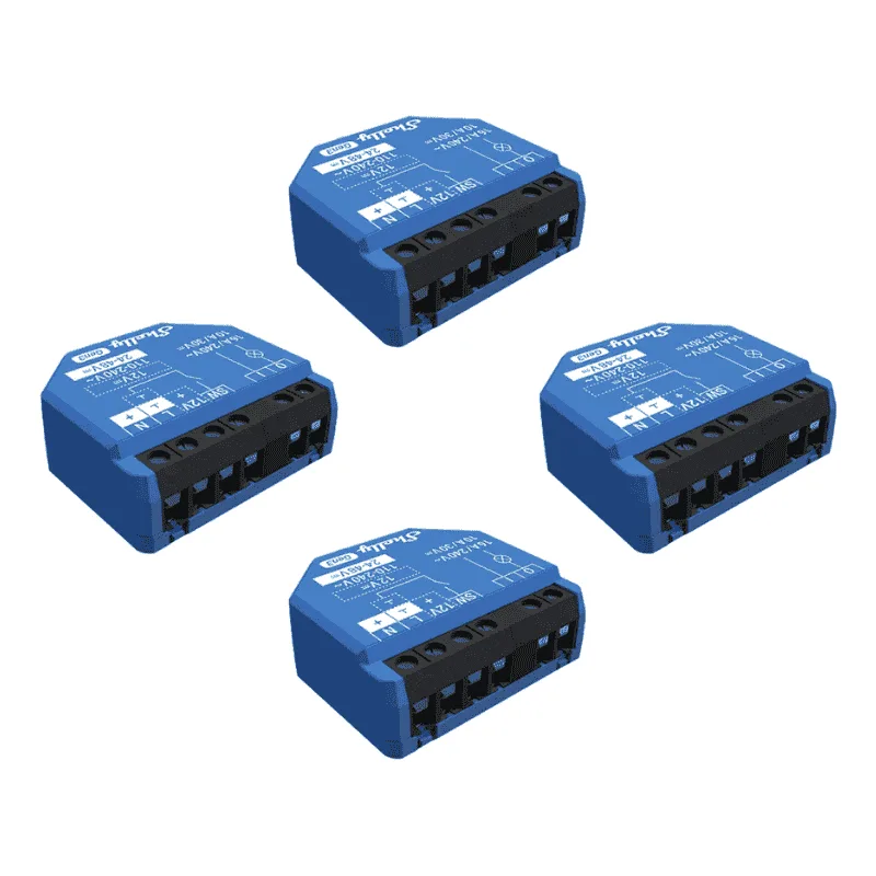 Kit Shelly 1 Gen3, Set 4 Relee Smart Wi-Fi cu Contact Uscat, 16A