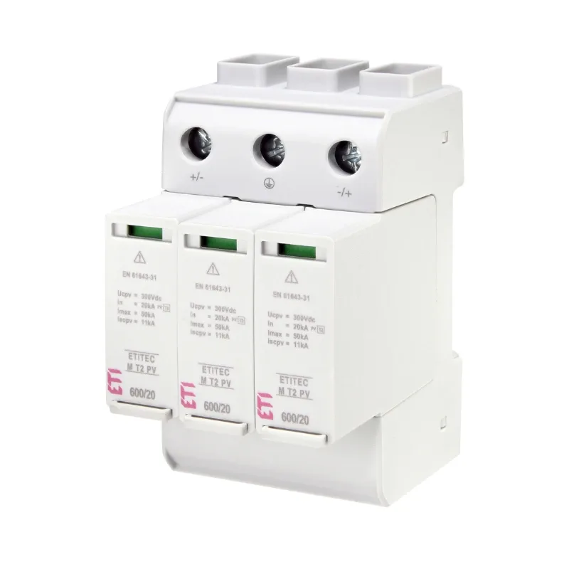 Descărcător DC T2 600V 20kA 2P, ETI