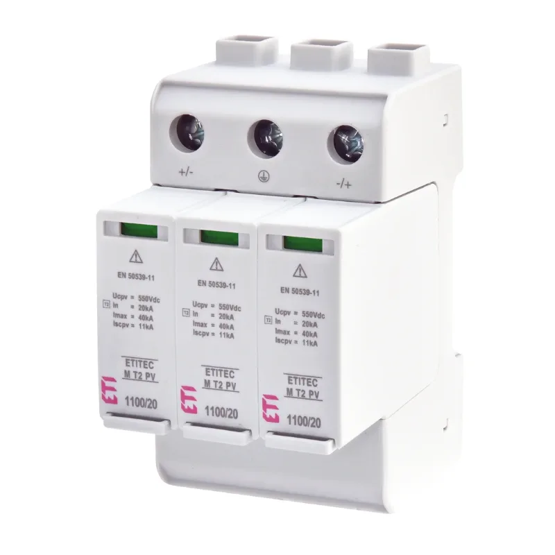 Descărcător DC T2 1100V 20kA 2P, ETI