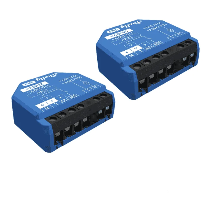 Kit Shelly 1 Gen3, Set 2 Relee Smart Wi-Fi cu Contact Uscat, 16A