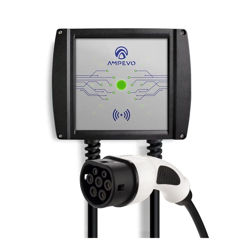 Stație Încărcare Vehicule Electrice 22kW,Reglabila,RFID, AMPEVO